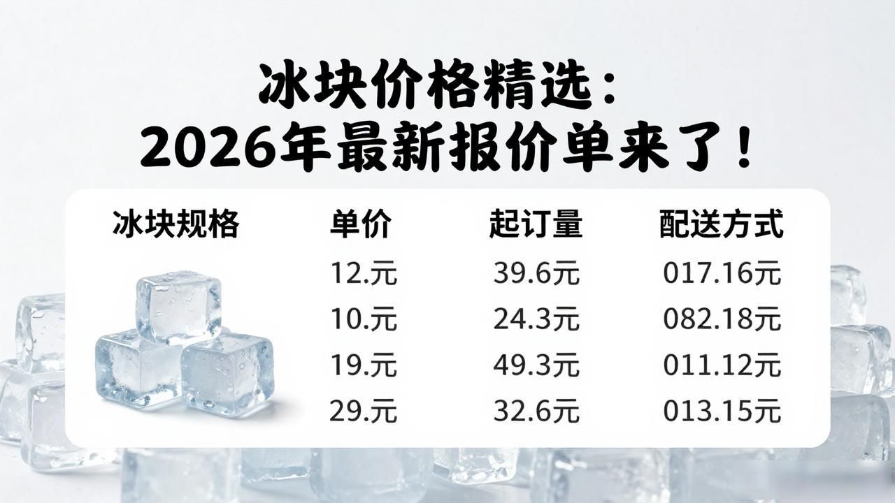 静安冰块价格精选：2026年最新报价单来了！